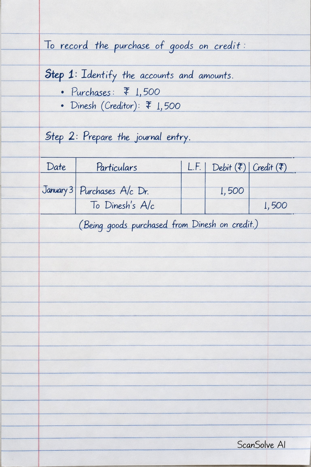 Handwritten step-by-step solution