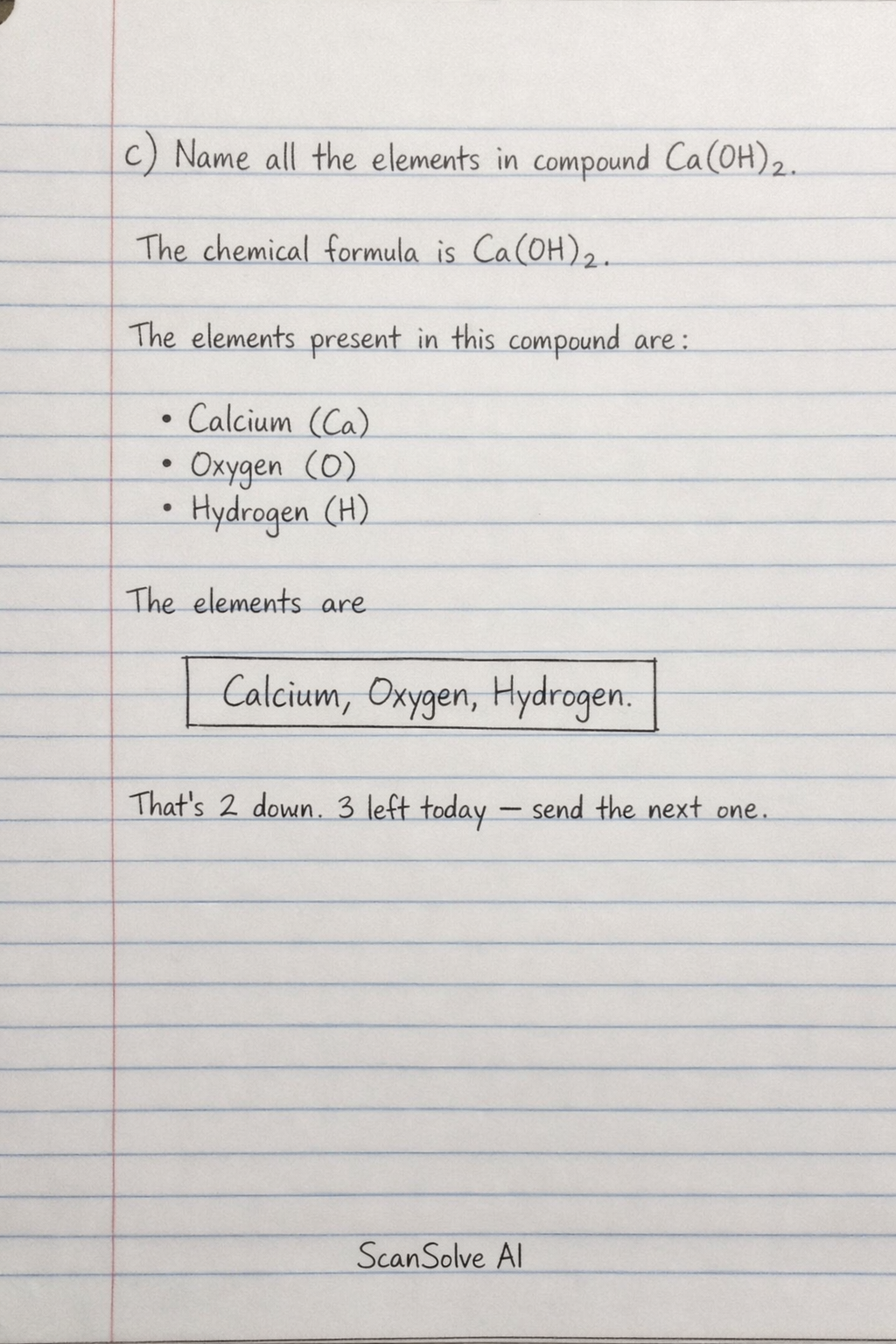 Handwritten step-by-step solution