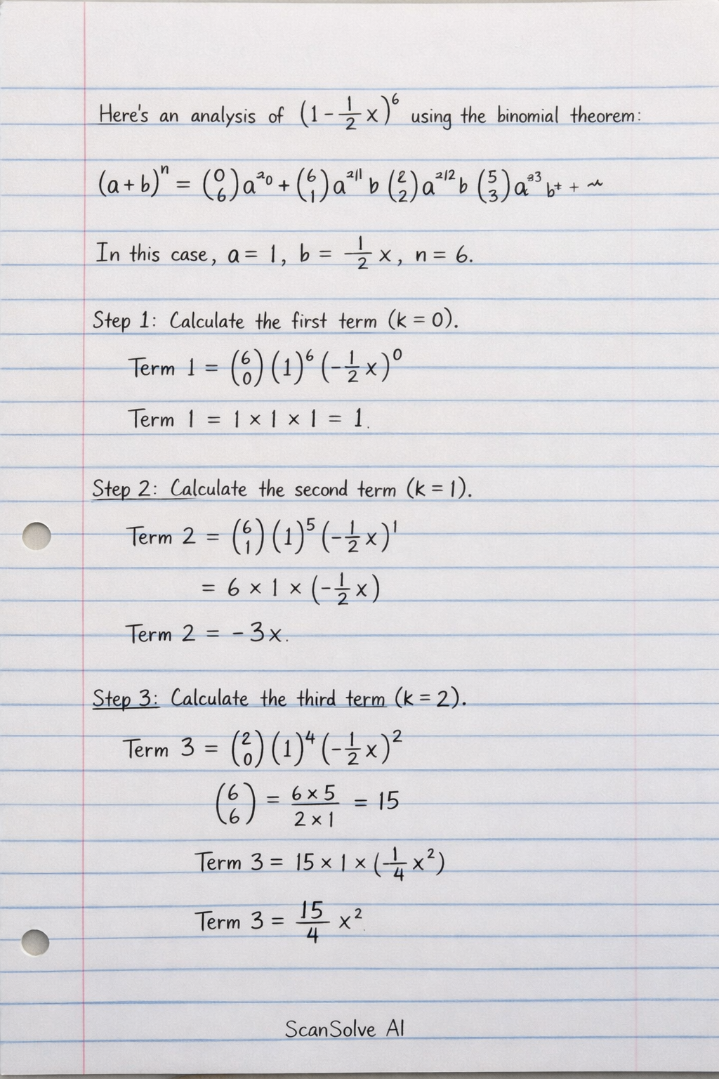 Handwritten step-by-step solution preview