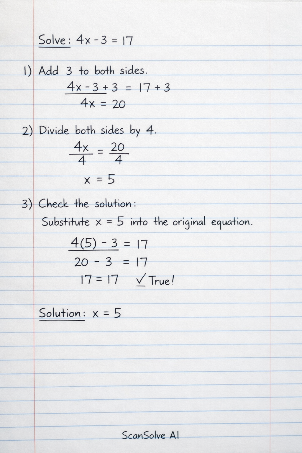 Handwritten step-by-step solution preview