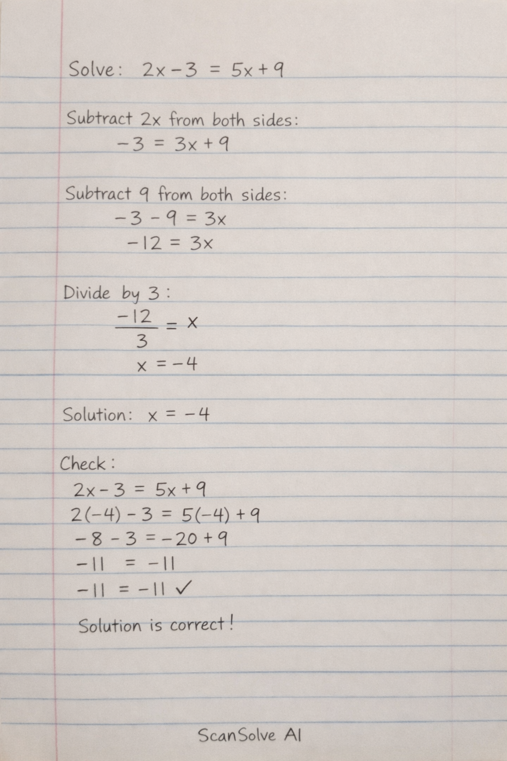 Handwritten step-by-step solution preview