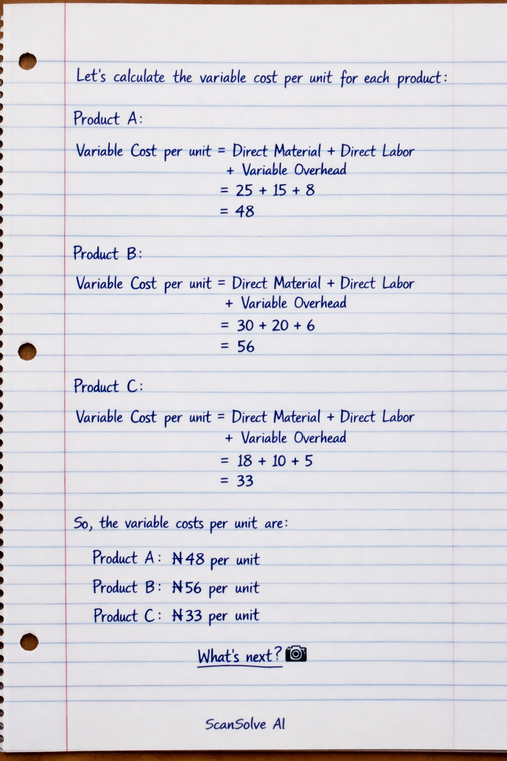 Handwritten step-by-step solution