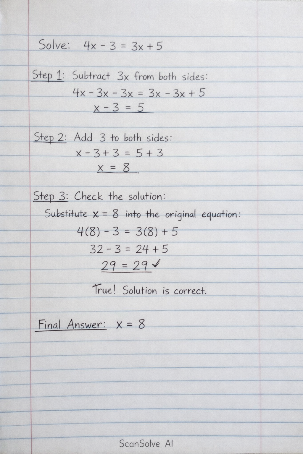 Handwritten step-by-step solution preview