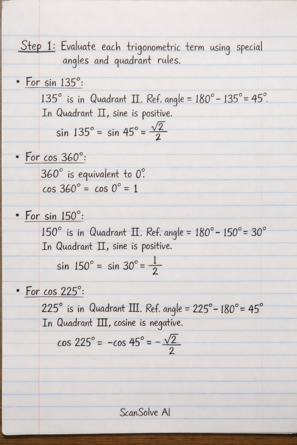 Handwritten step-by-step solution preview