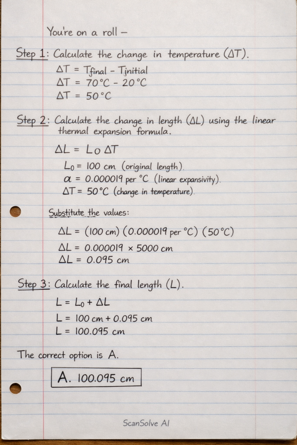 Handwritten step-by-step solution