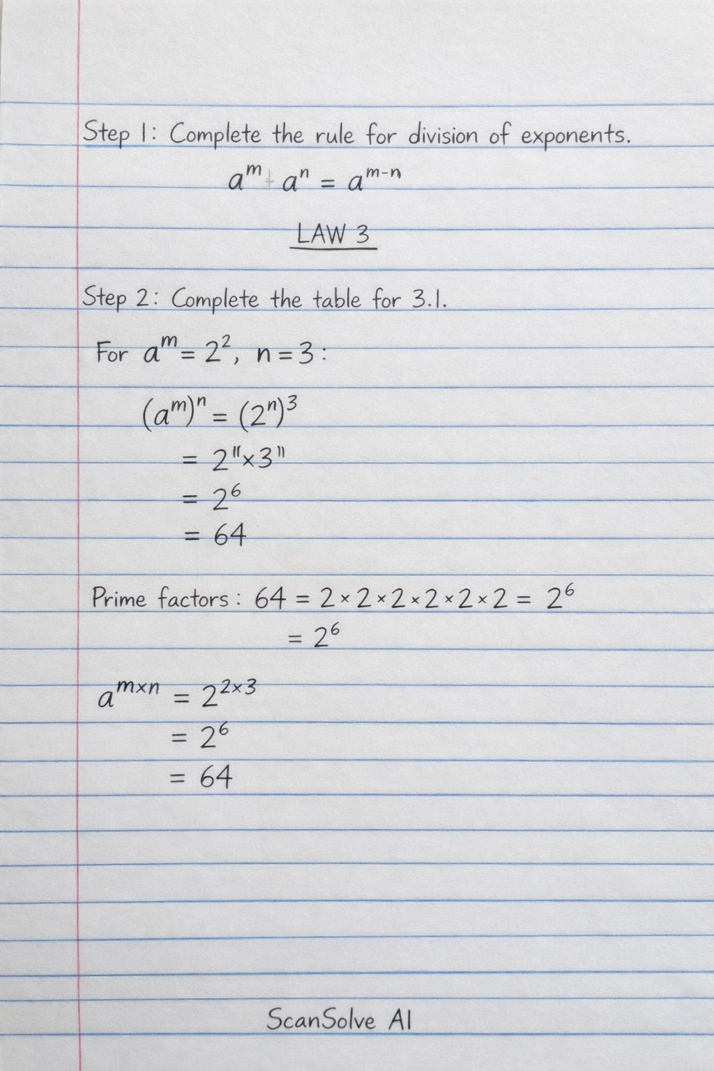 Handwritten step-by-step solution preview