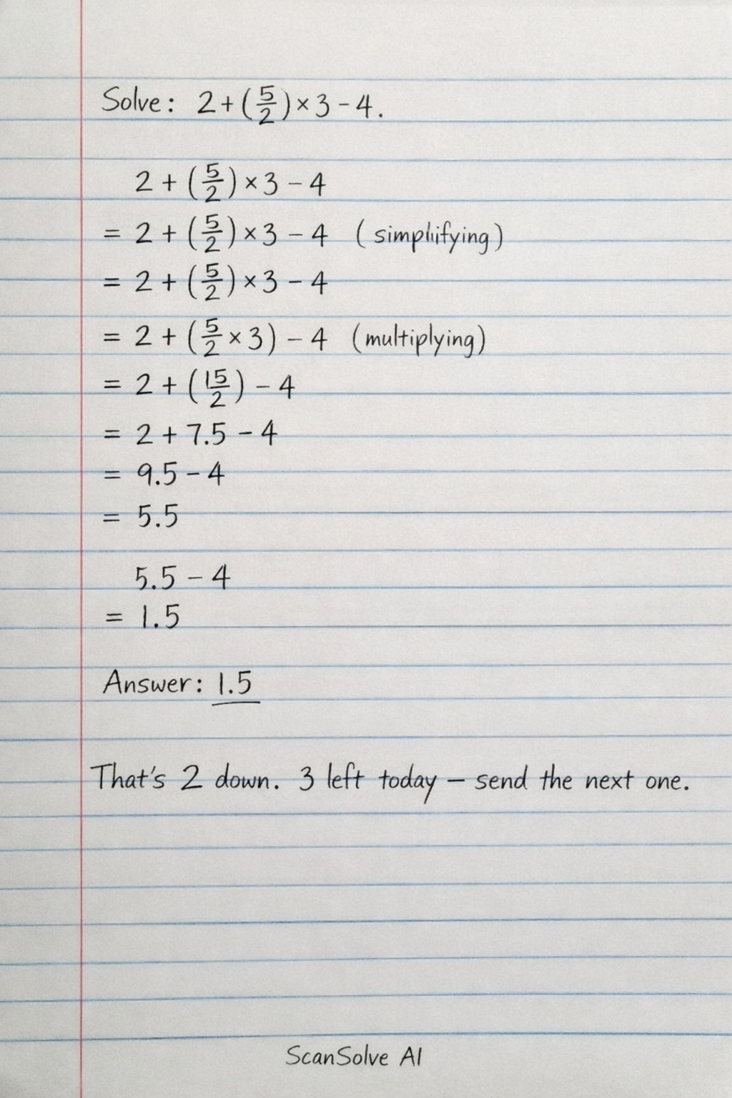 Handwritten step-by-step solution preview