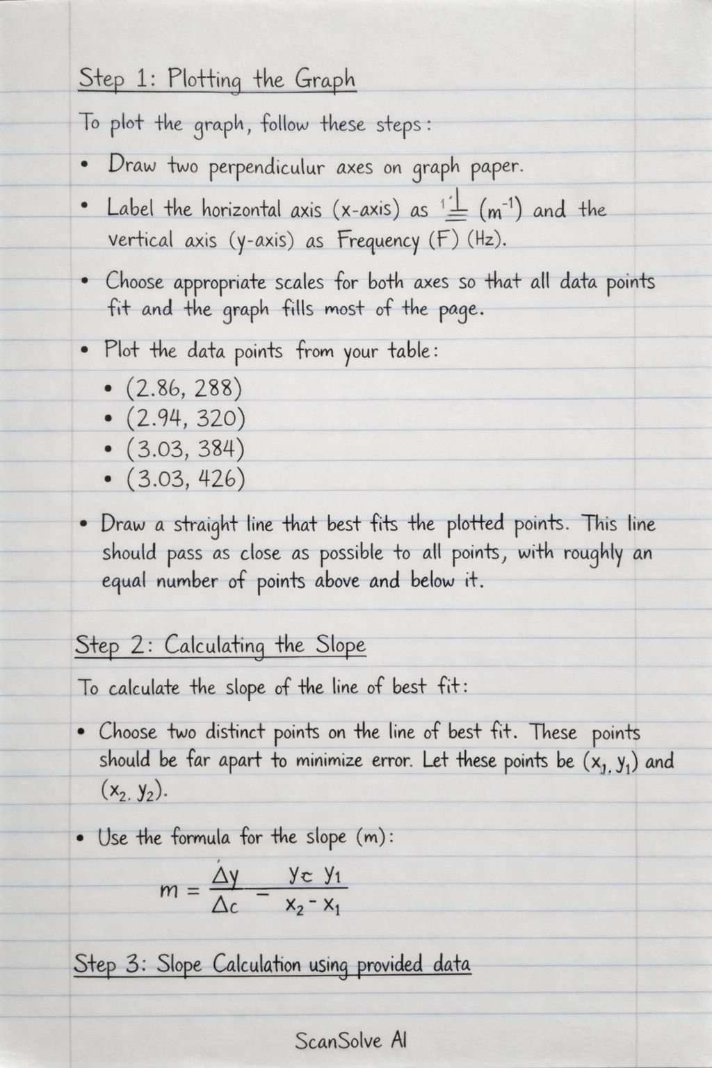 Handwritten step-by-step solution