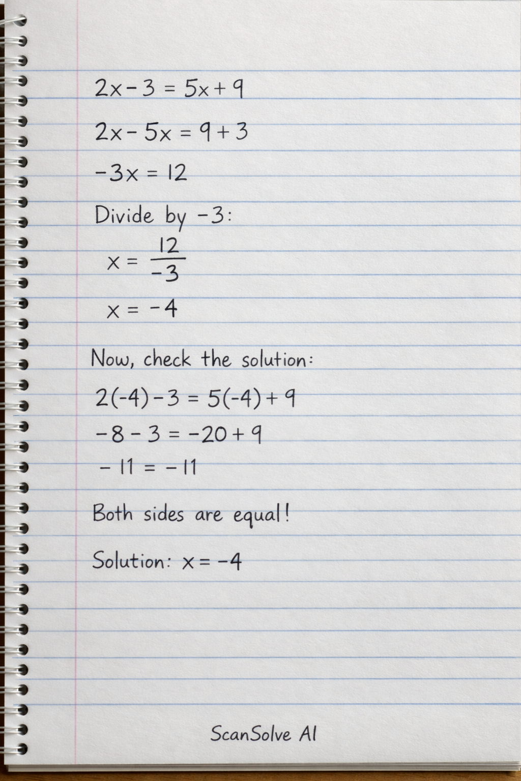 Handwritten step-by-step solution preview