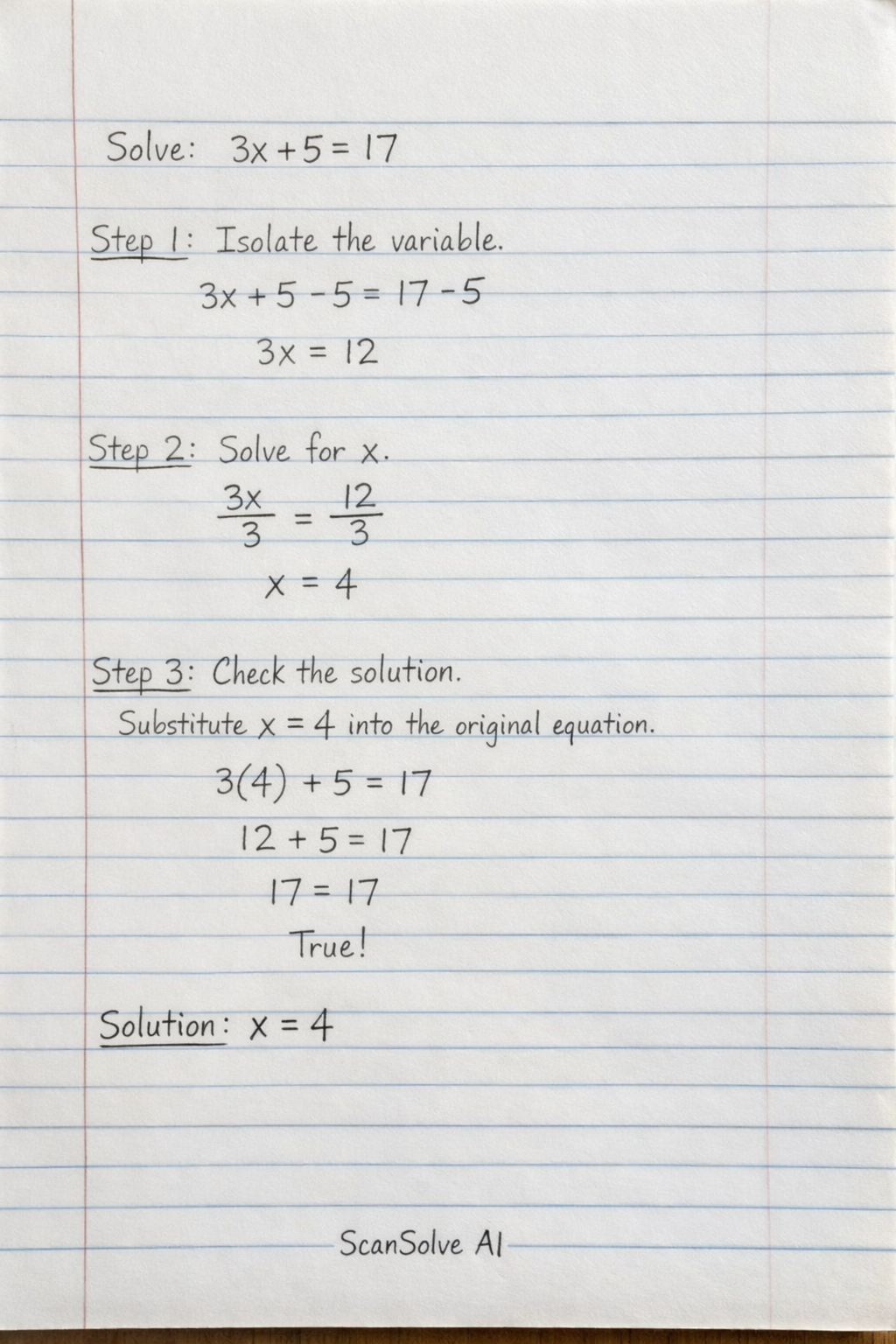 Handwritten step-by-step solution preview