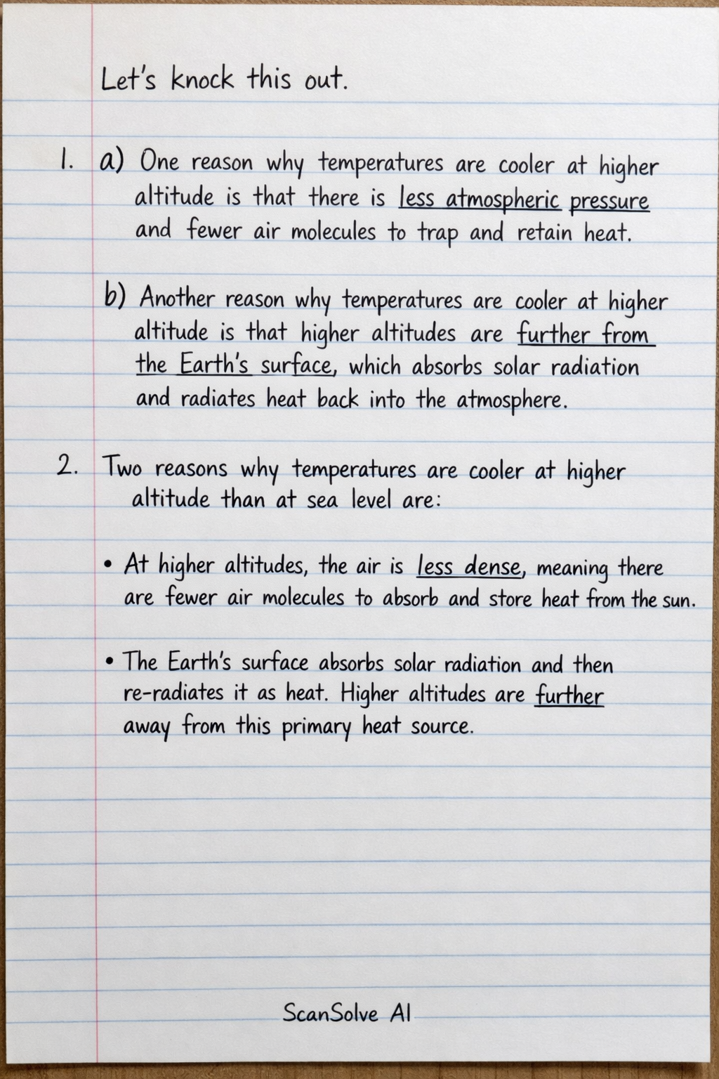 Handwritten step-by-step solution