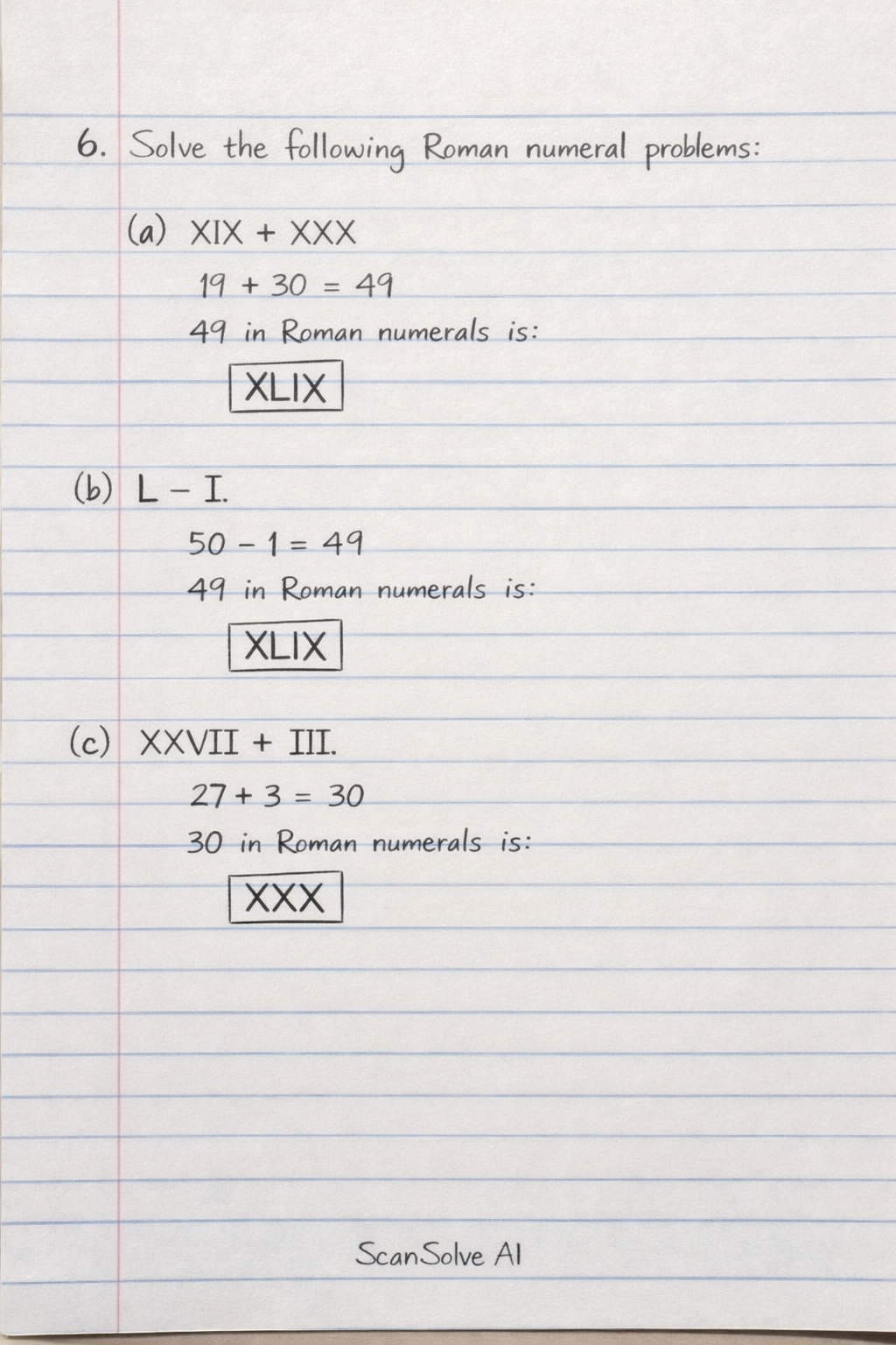 Handwritten step-by-step solution