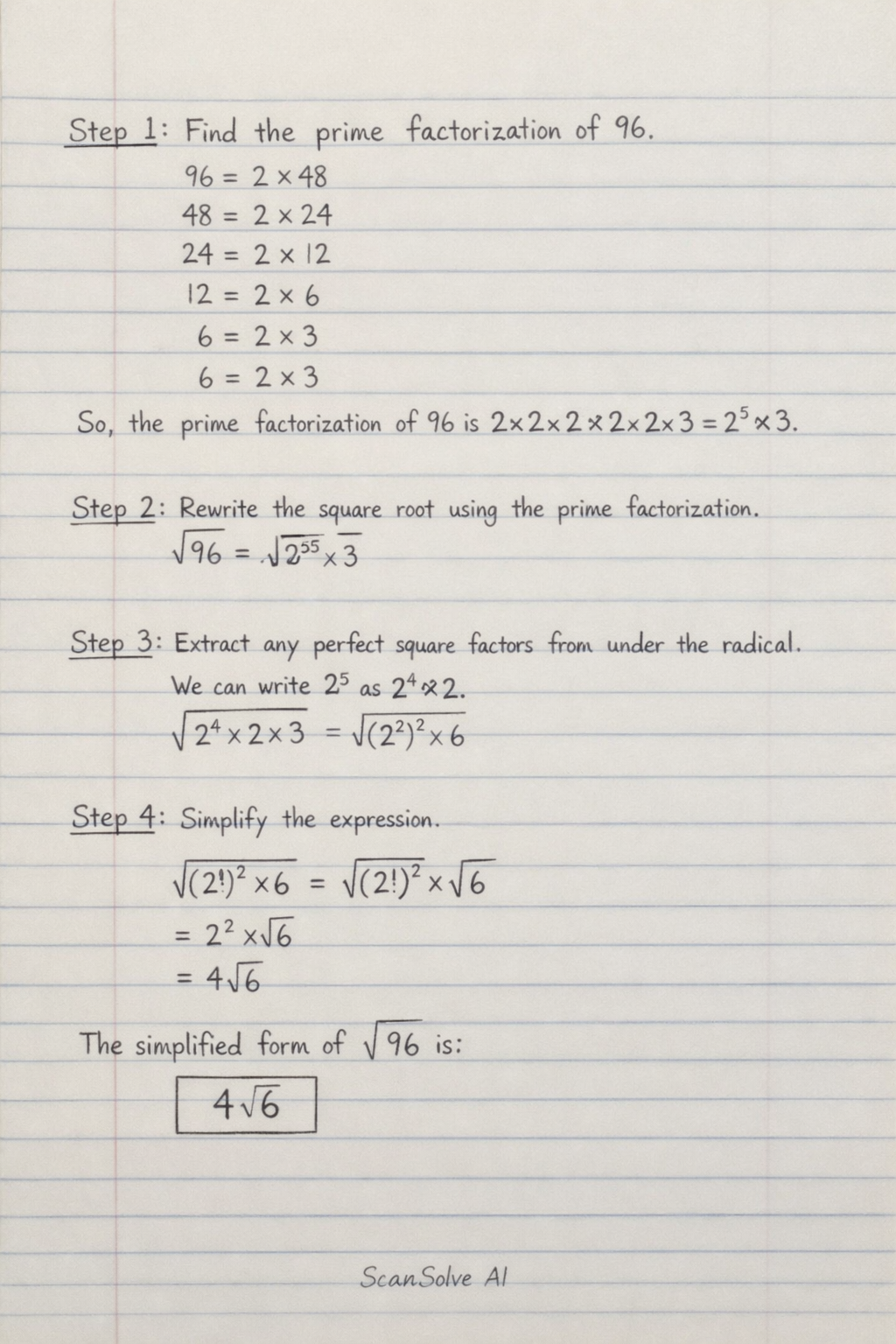 Handwritten step-by-step solution preview