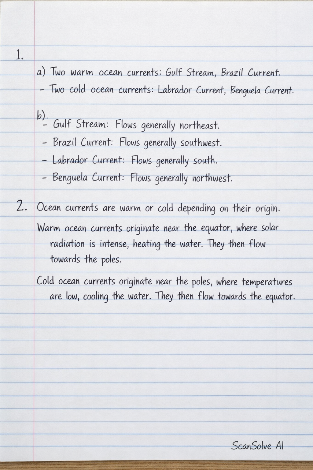 Handwritten step-by-step solution