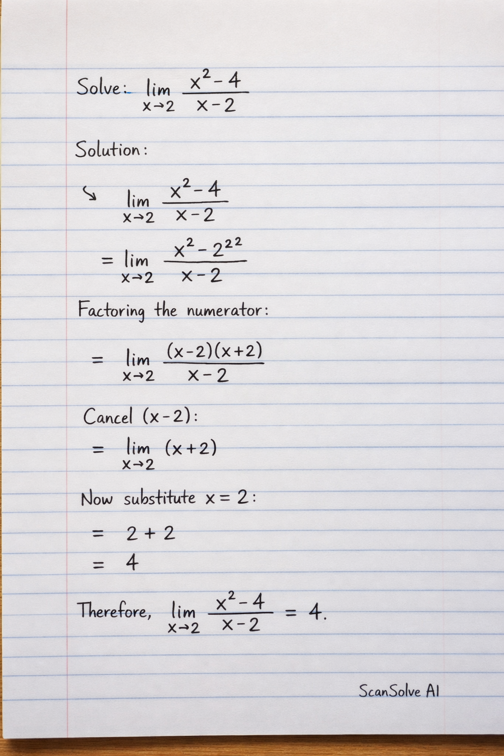 Handwritten step-by-step solution preview