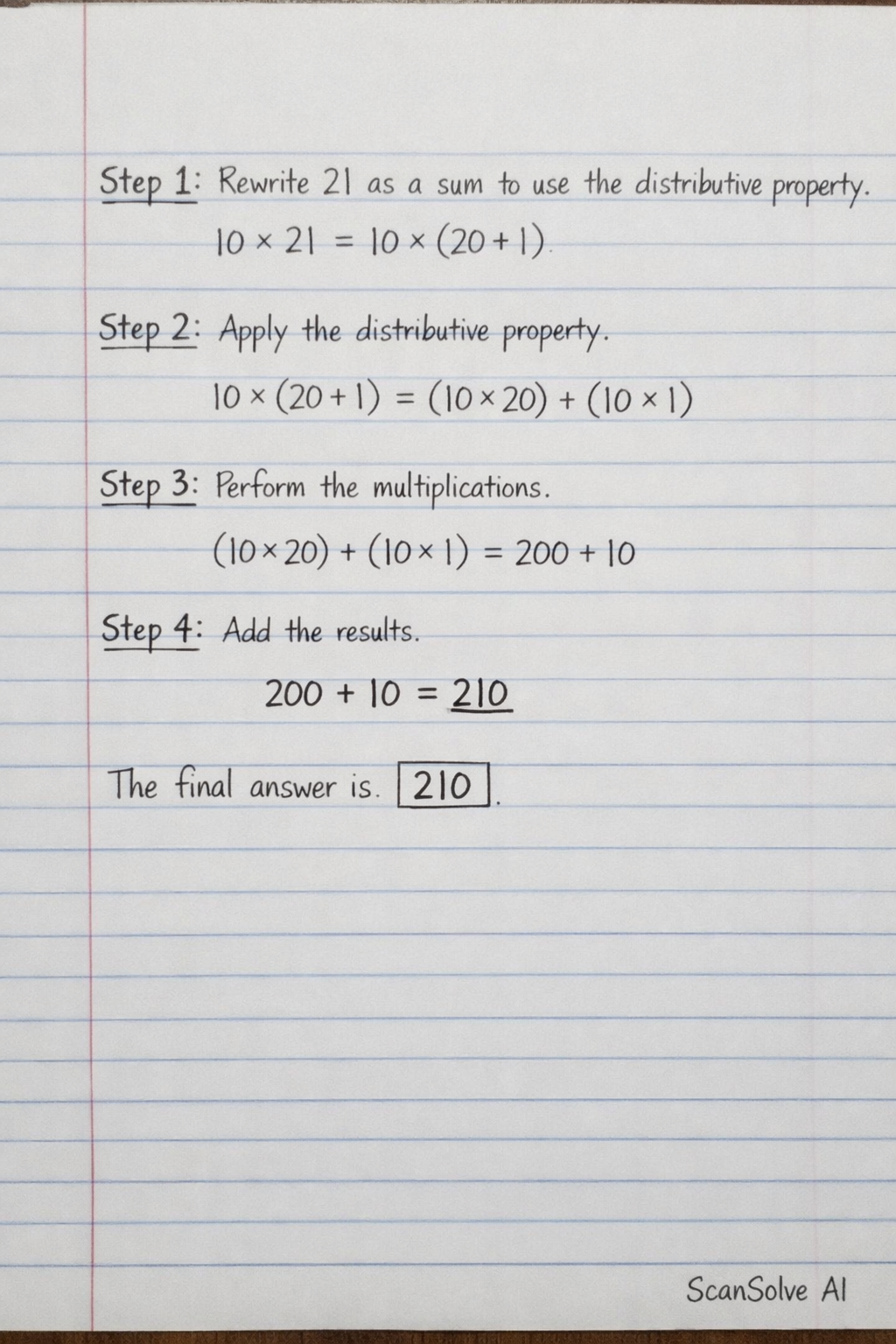 Handwritten step-by-step solution preview