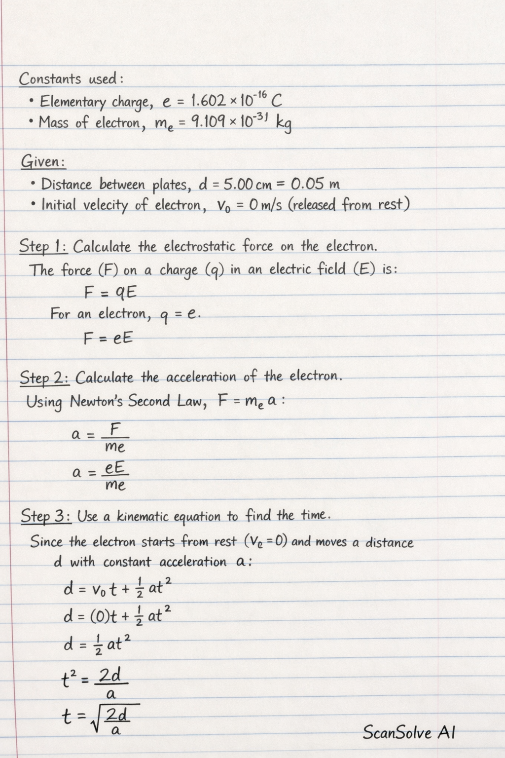 Handwritten step-by-step solution preview