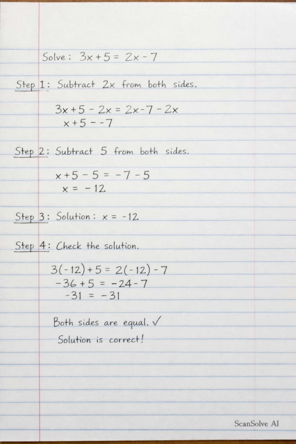Handwritten step-by-step solution preview