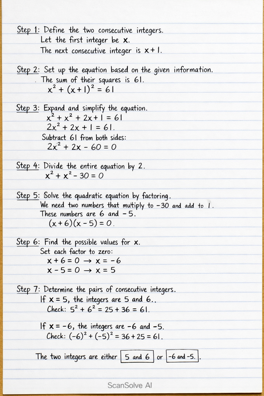 Handwritten step-by-step solution preview