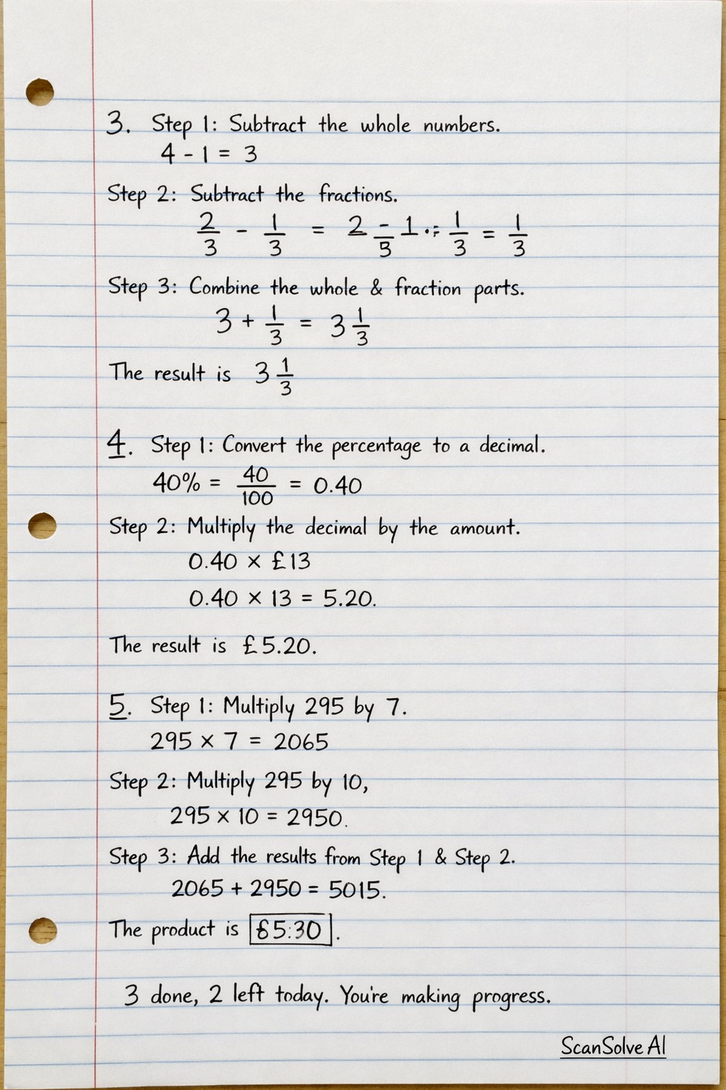 Handwritten step-by-step solution preview