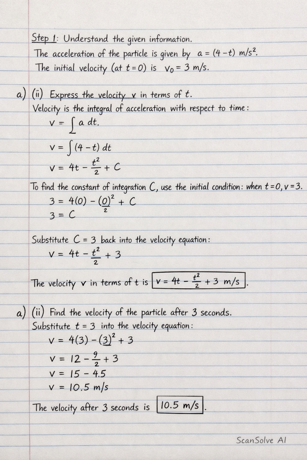 Handwritten step-by-step solution preview