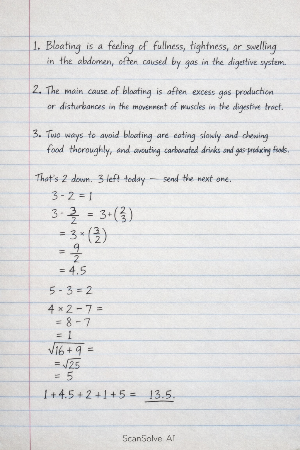 Handwritten step-by-step solution preview
