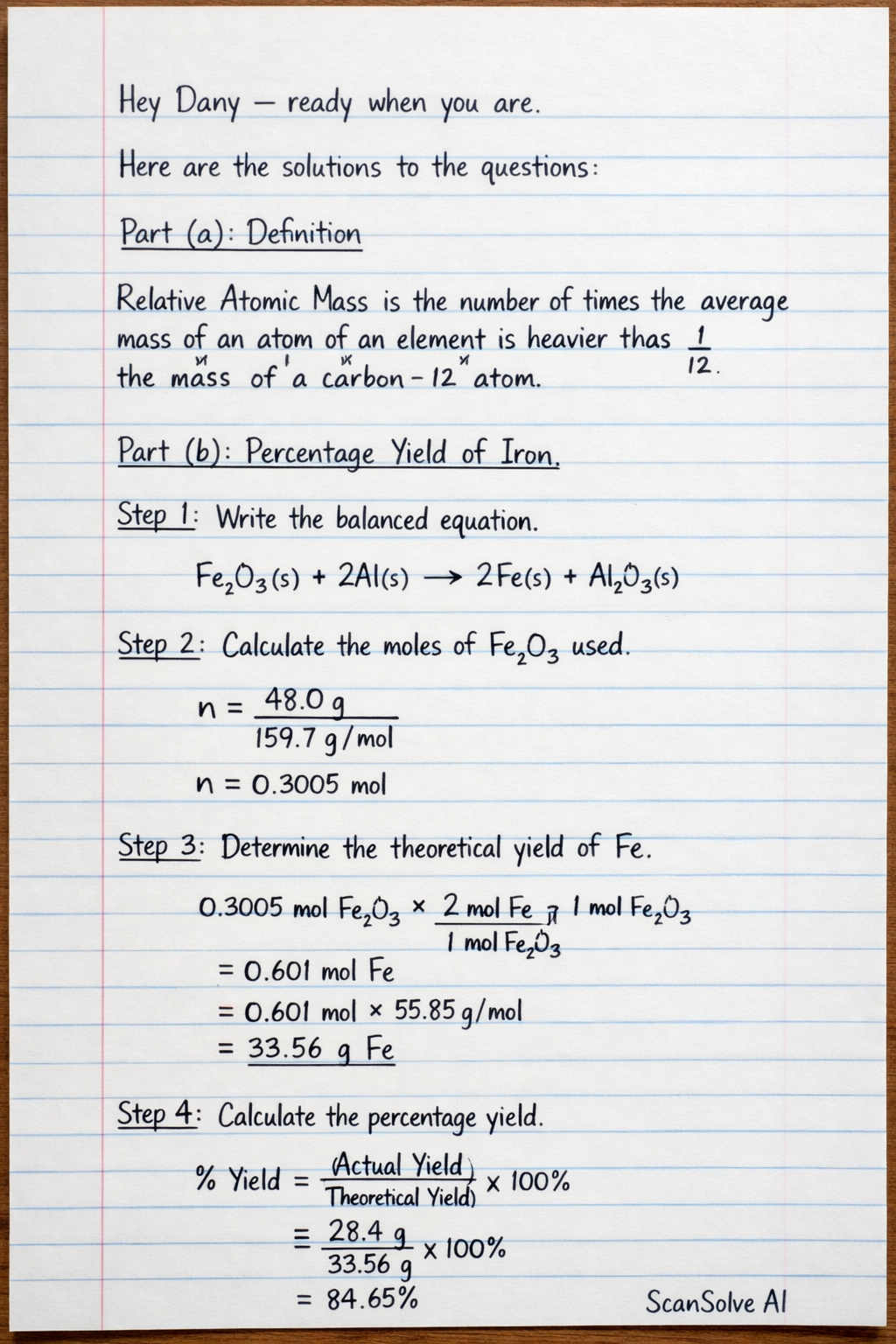 Handwritten step-by-step solution preview