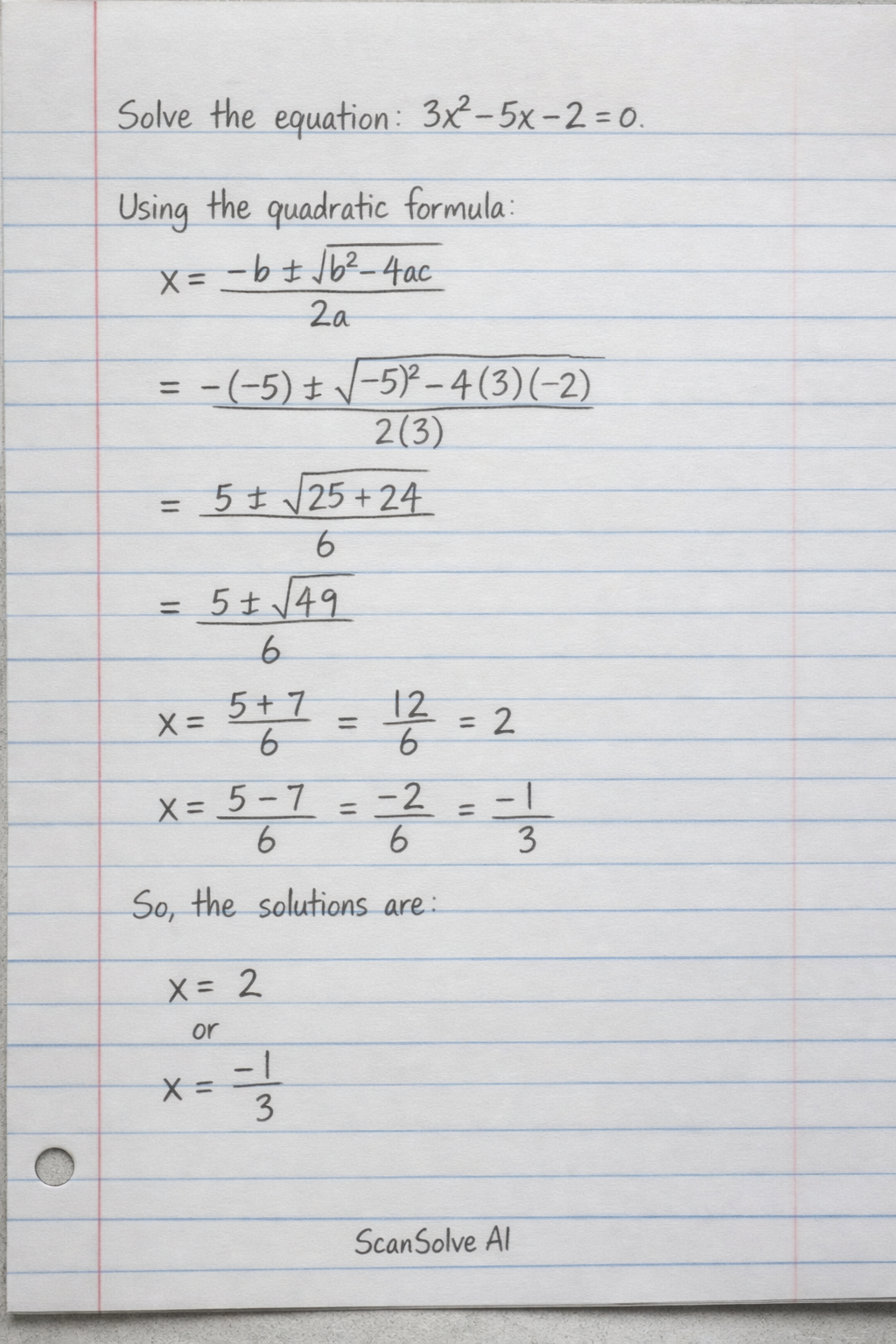 Handwritten step-by-step solution preview