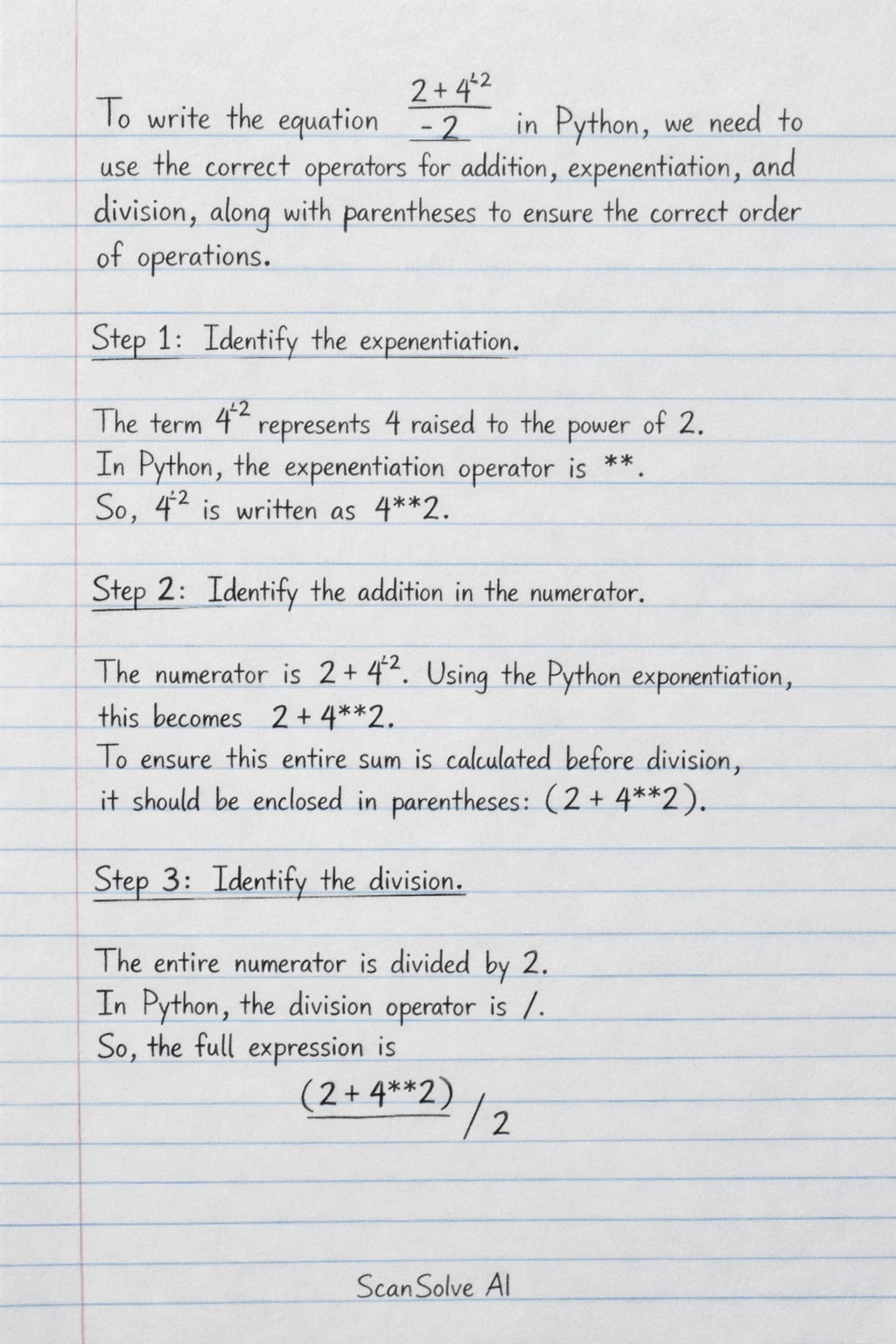 Handwritten step-by-step solution preview