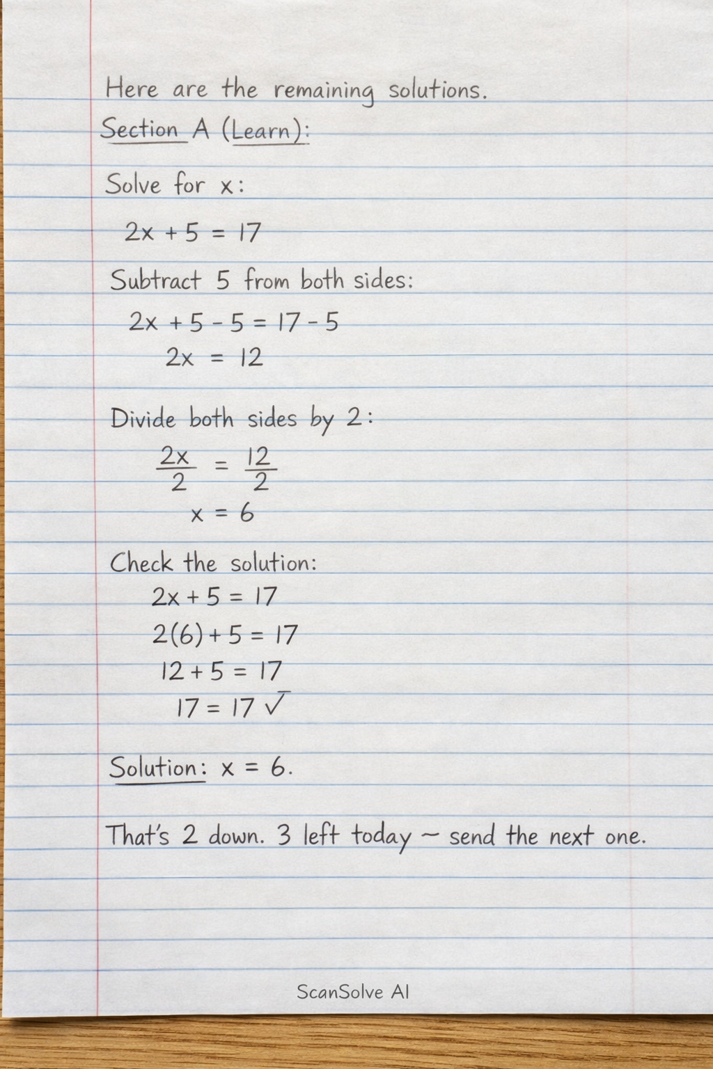 Handwritten step-by-step solution preview