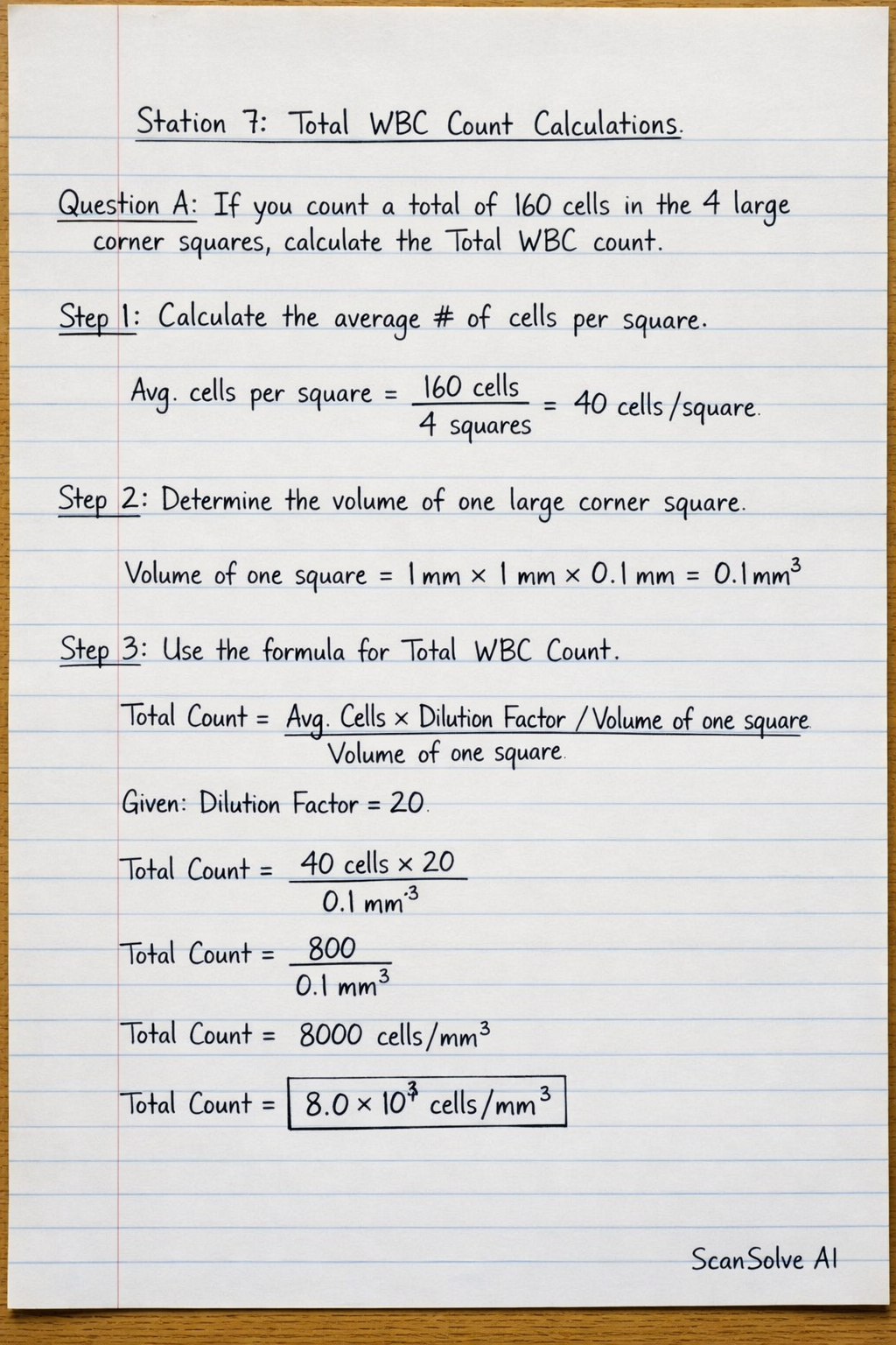 Handwritten step-by-step solution preview