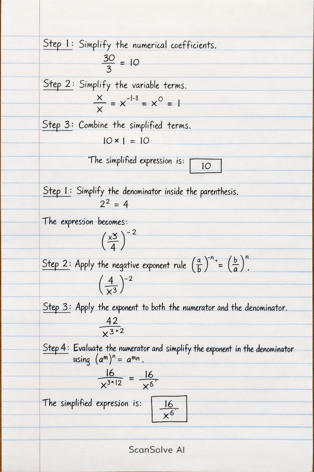 Handwritten step-by-step solution preview