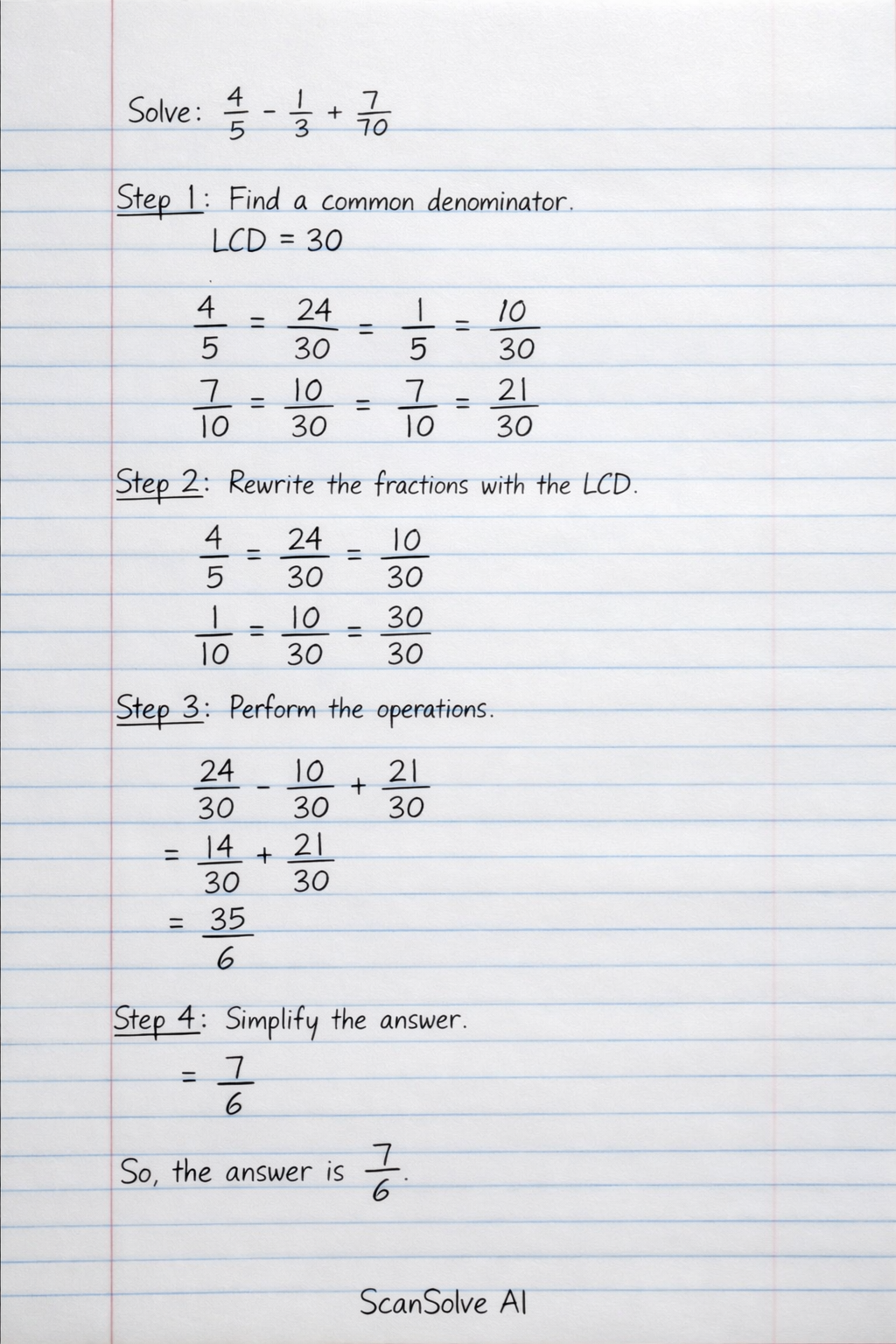 Handwritten step-by-step solution preview
