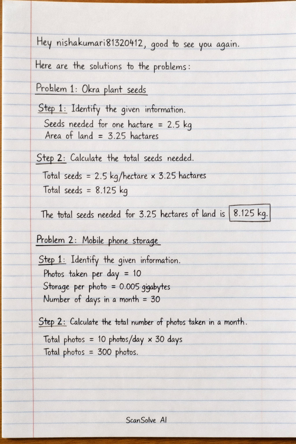 Handwritten step-by-step solution preview