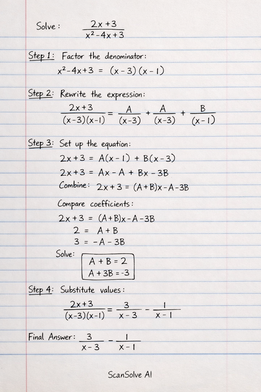 Handwritten step-by-step solution preview