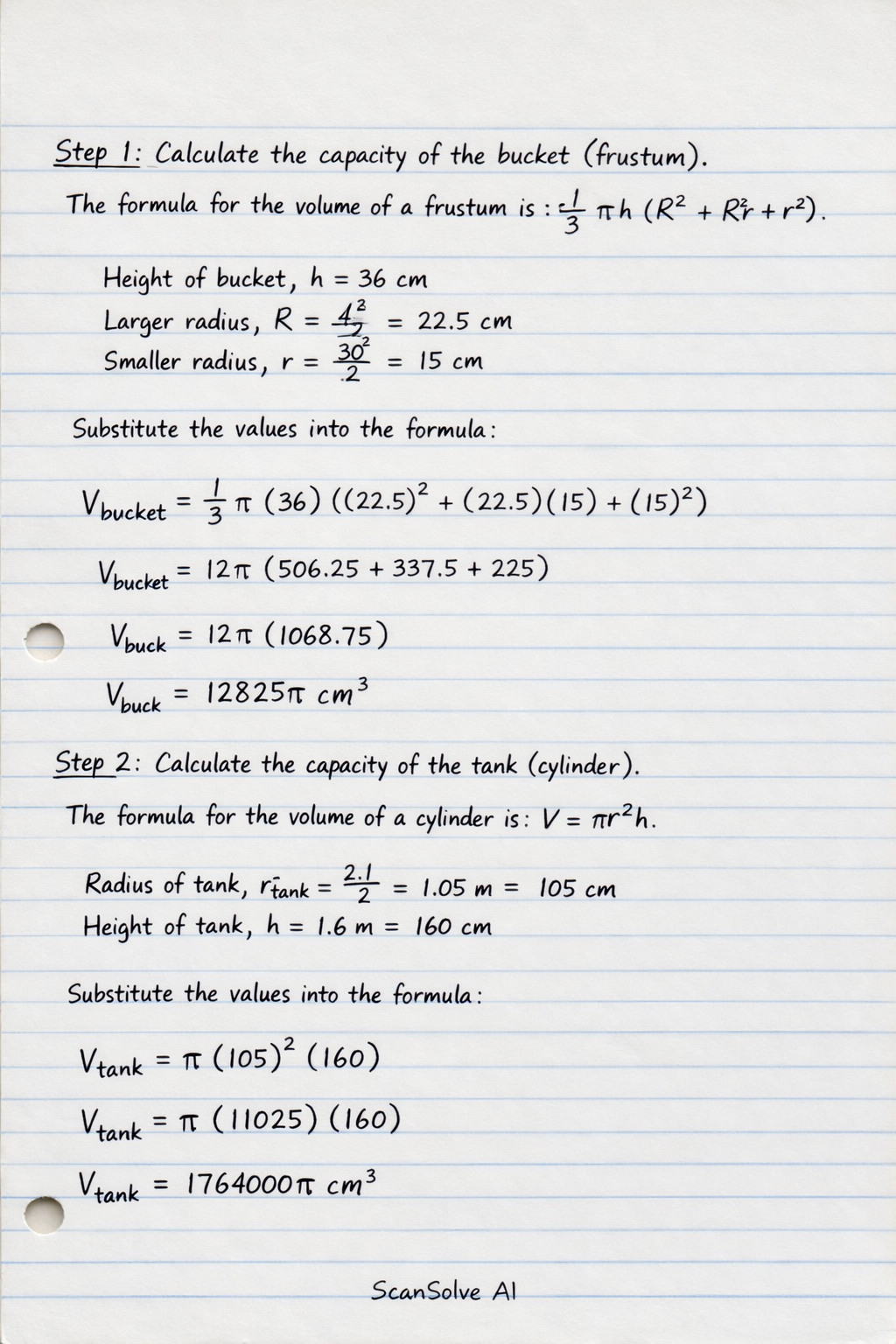 Handwritten step-by-step solution preview