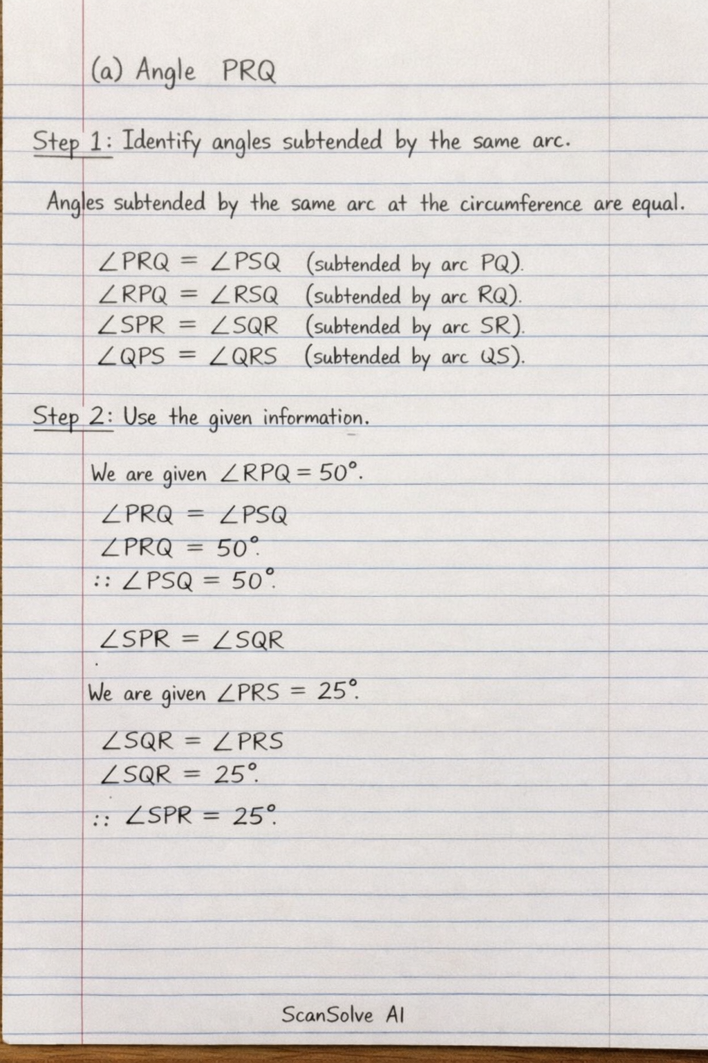Handwritten step-by-step solution preview