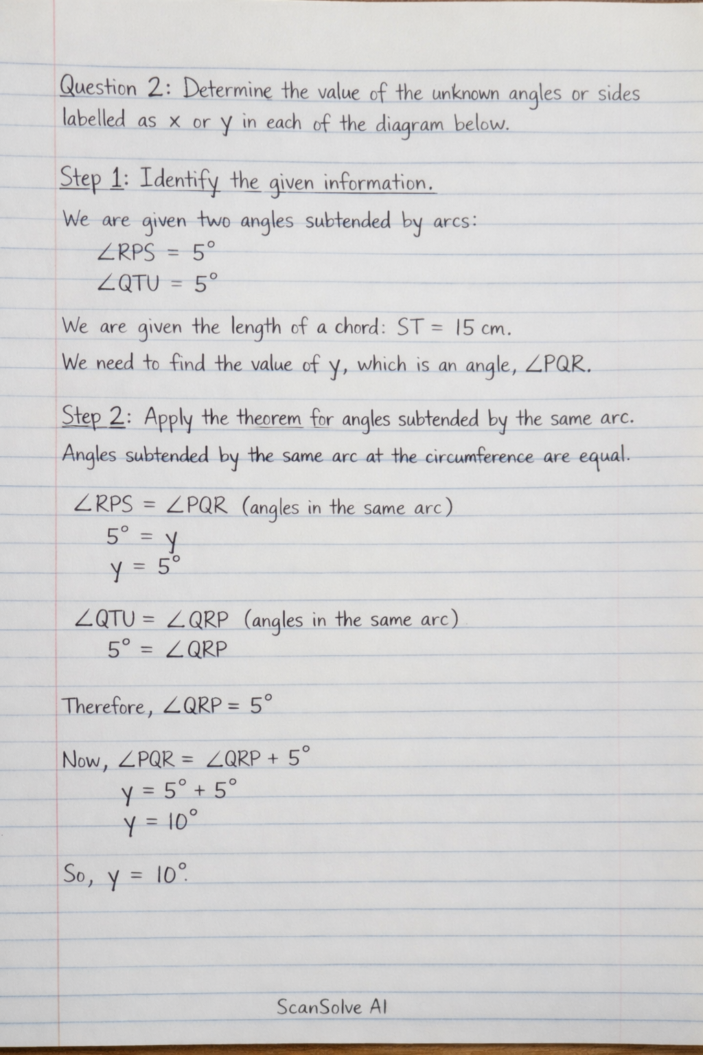 Handwritten step-by-step solution preview