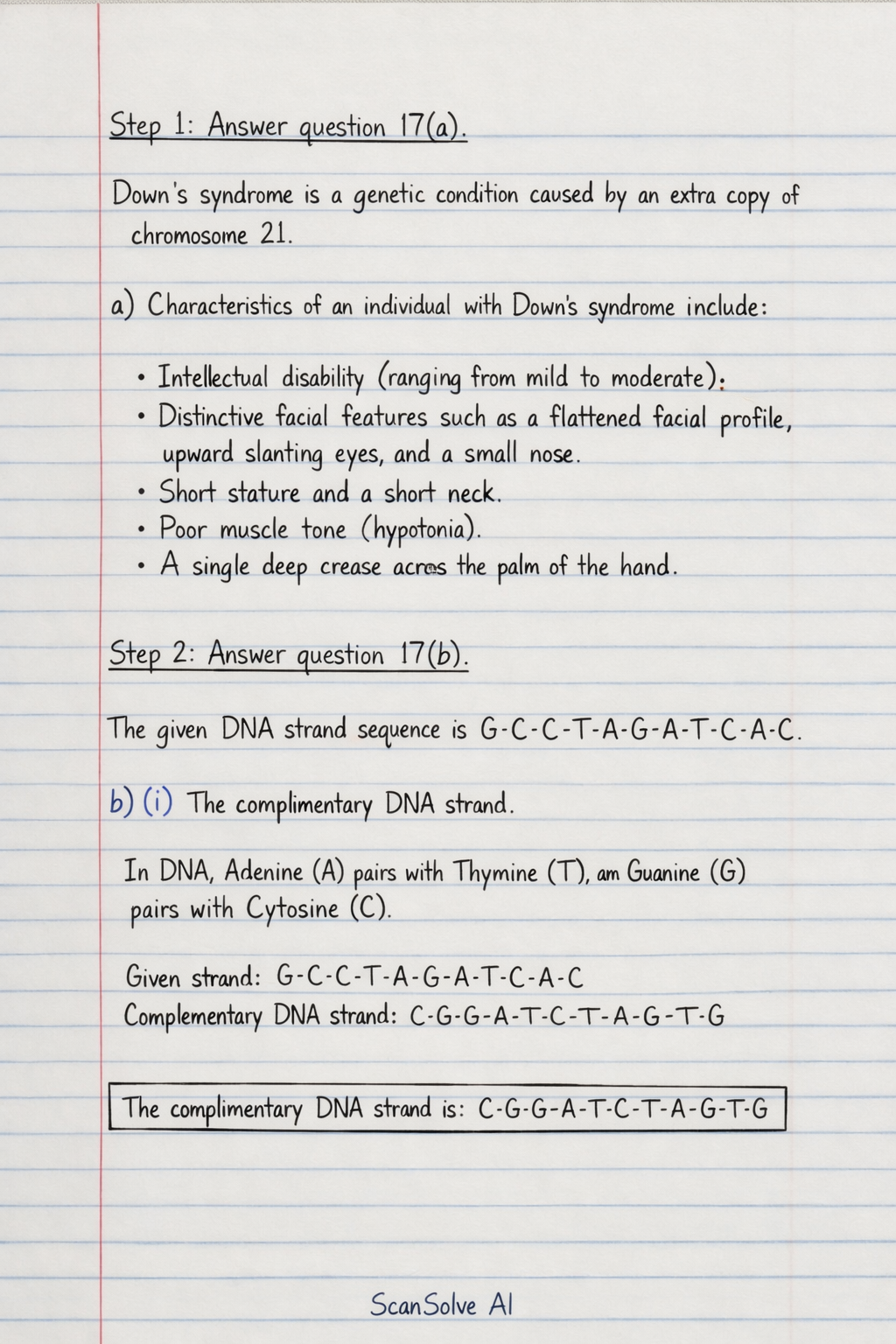 Handwritten step-by-step solution preview