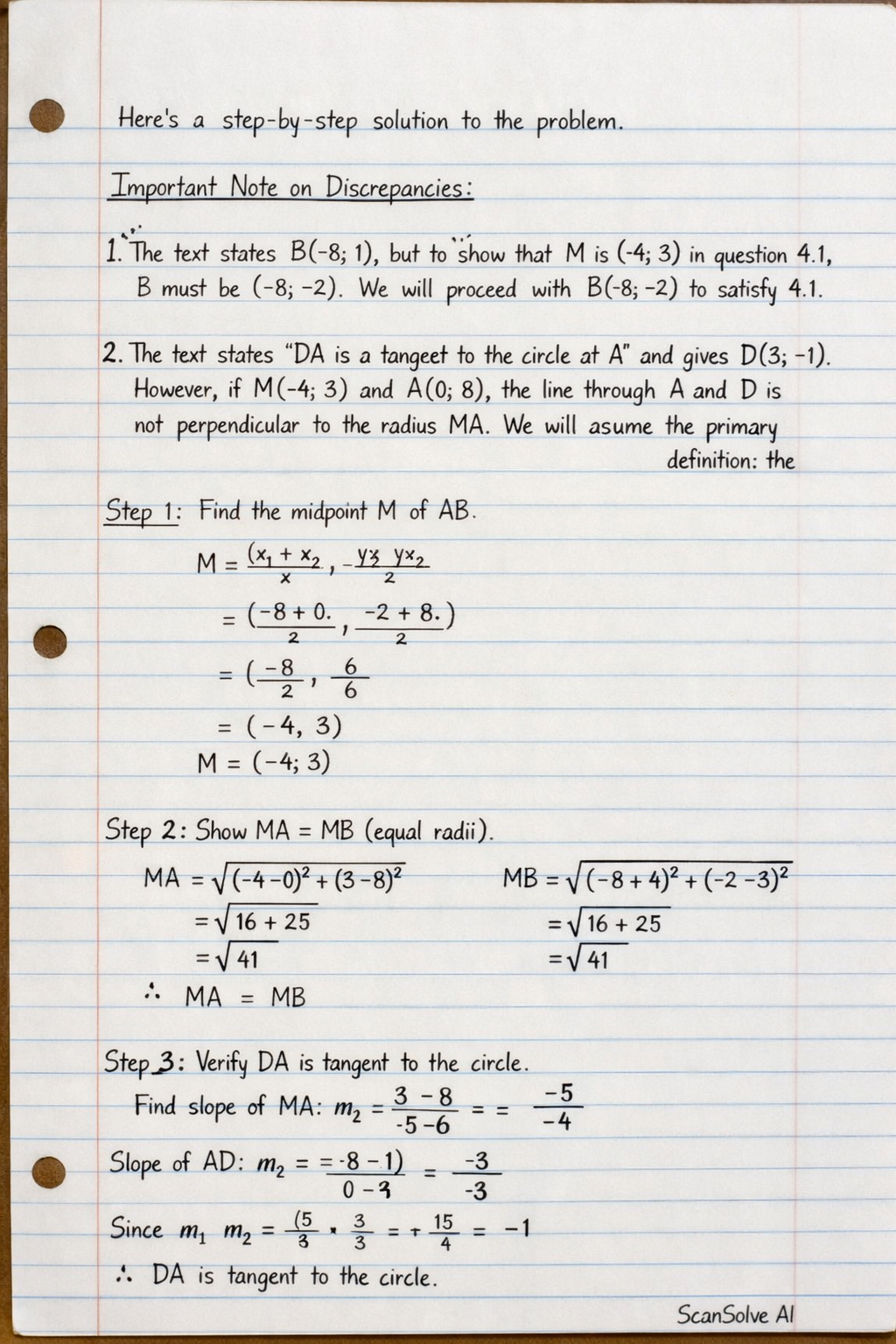 Handwritten step-by-step solution preview