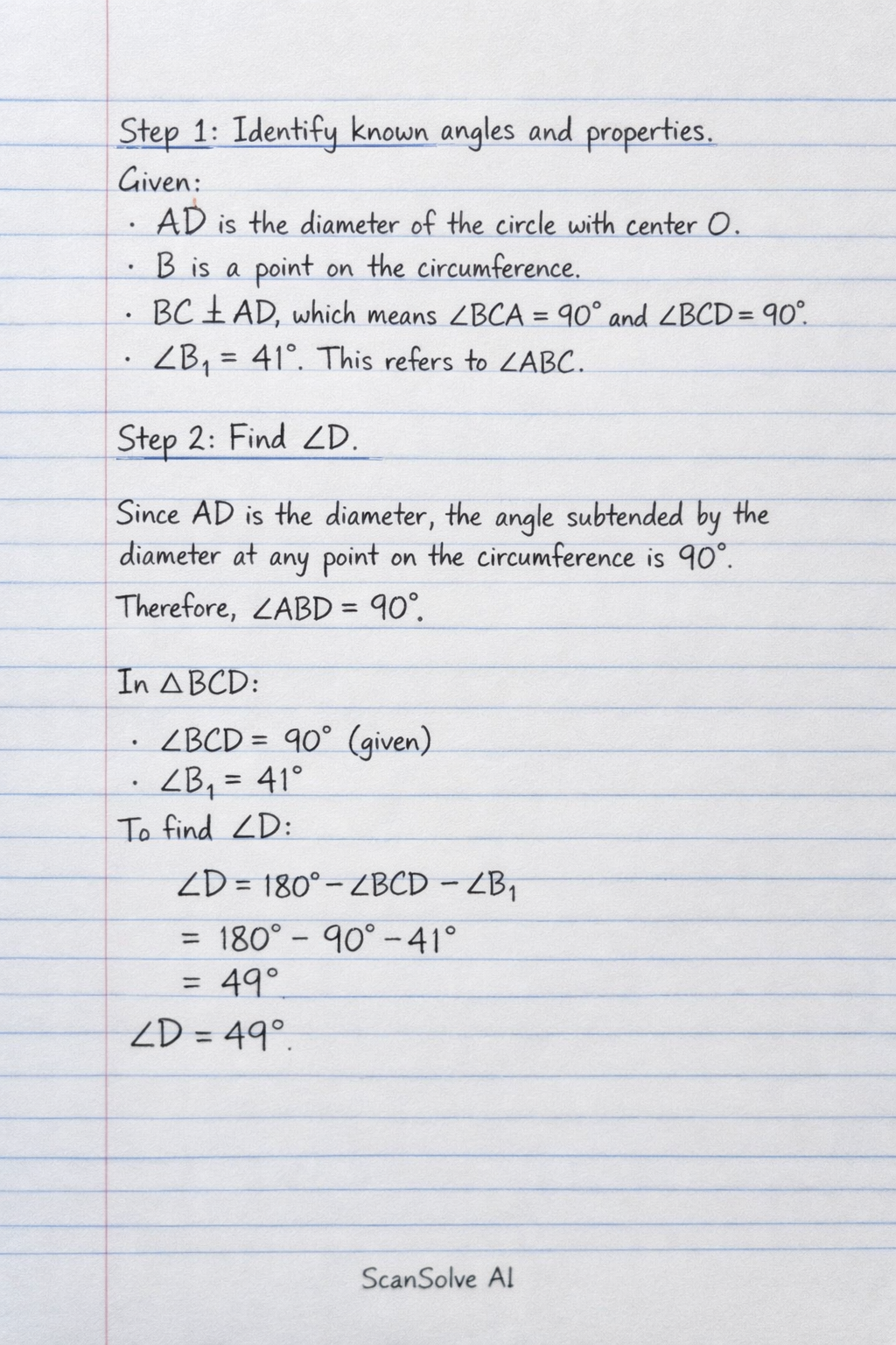 Handwritten step-by-step solution preview