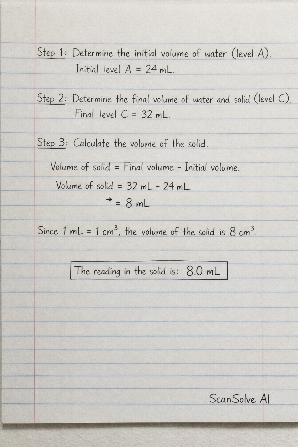 Handwritten step-by-step solution preview
