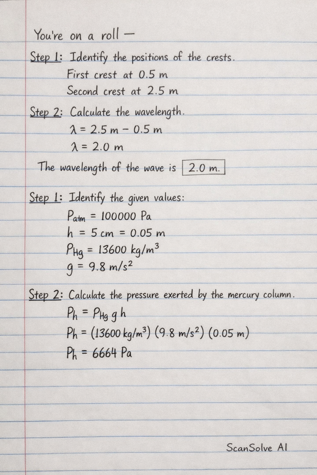 Handwritten step-by-step solution preview