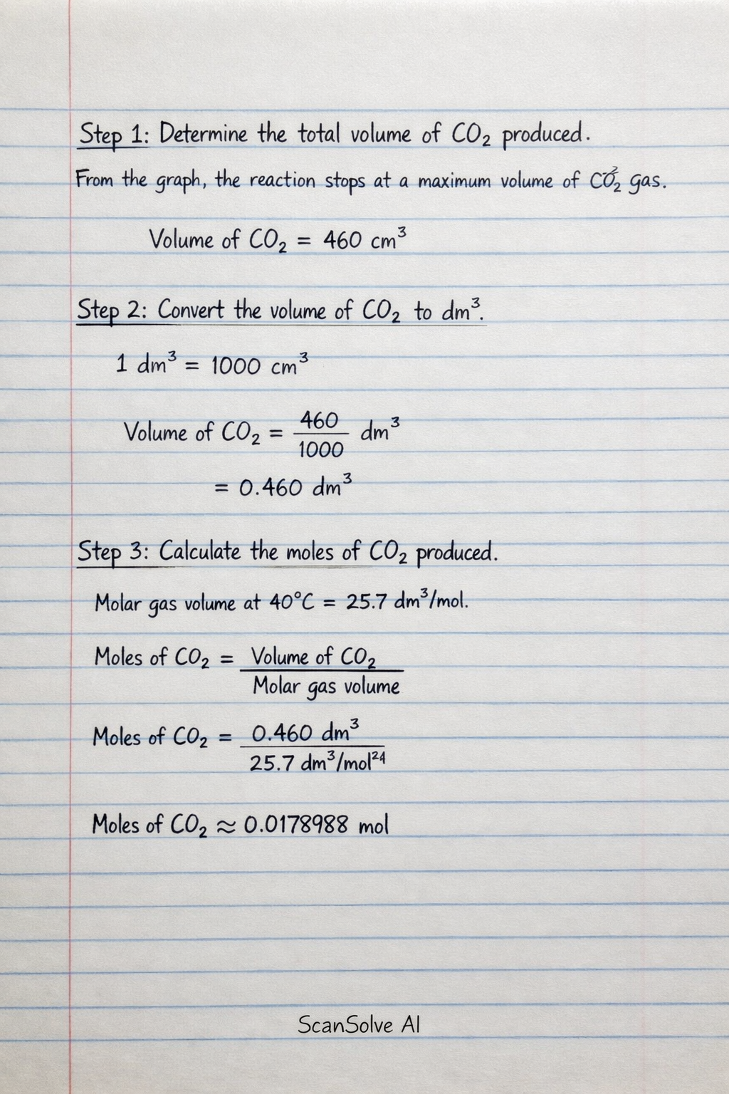 Handwritten step-by-step solution preview