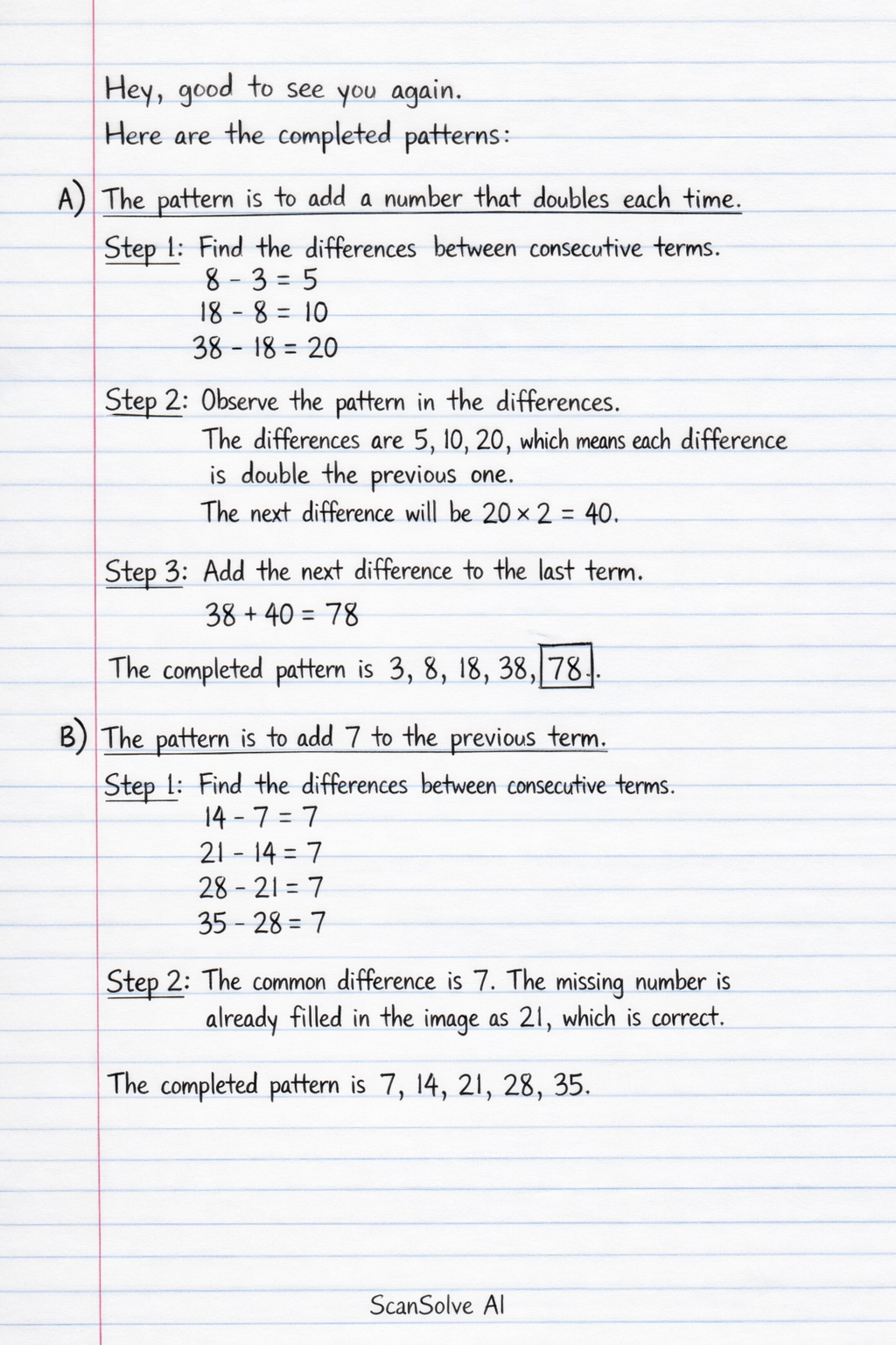 Handwritten step-by-step solution preview