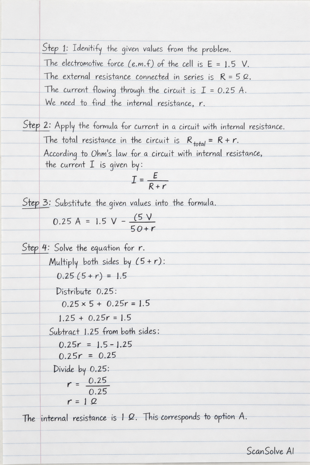 Handwritten step-by-step solution preview