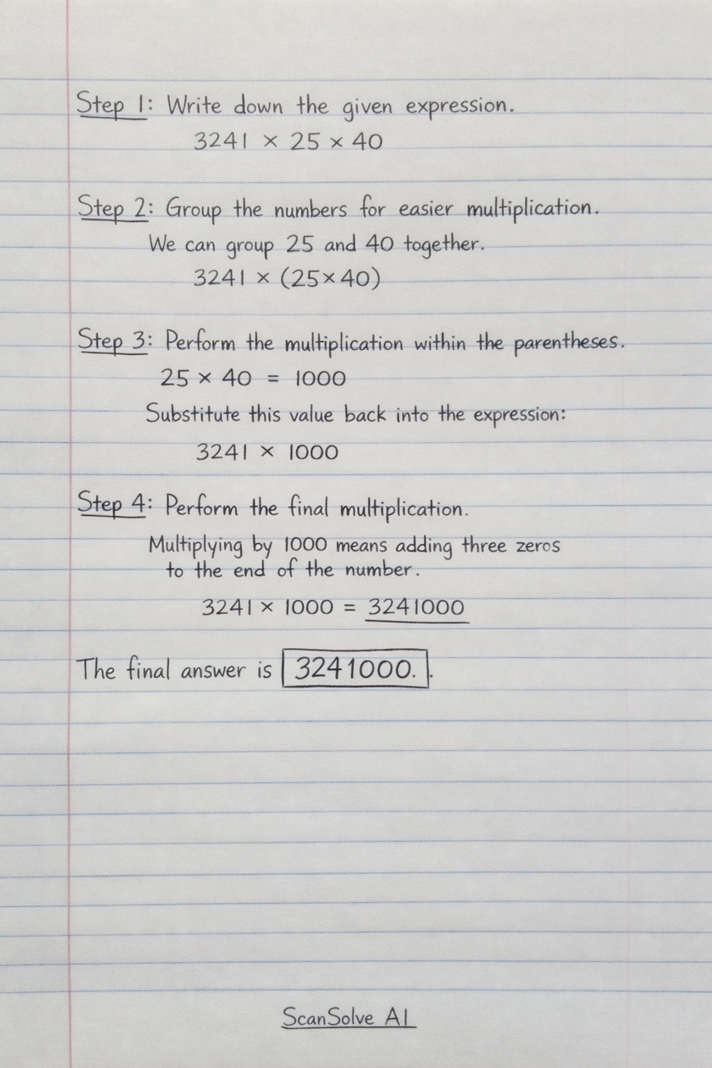 Handwritten step-by-step solution preview