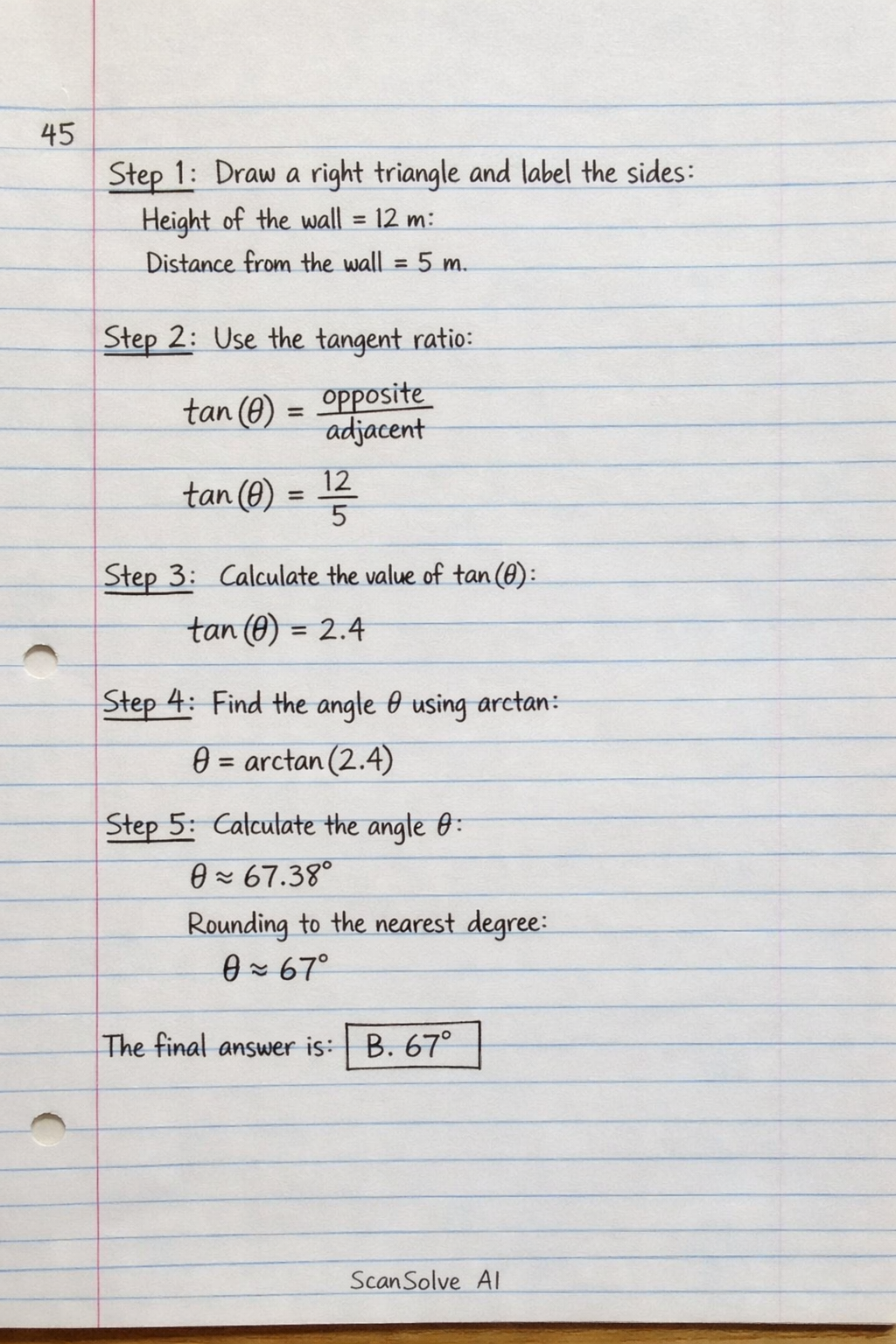 Handwritten step-by-step solution preview