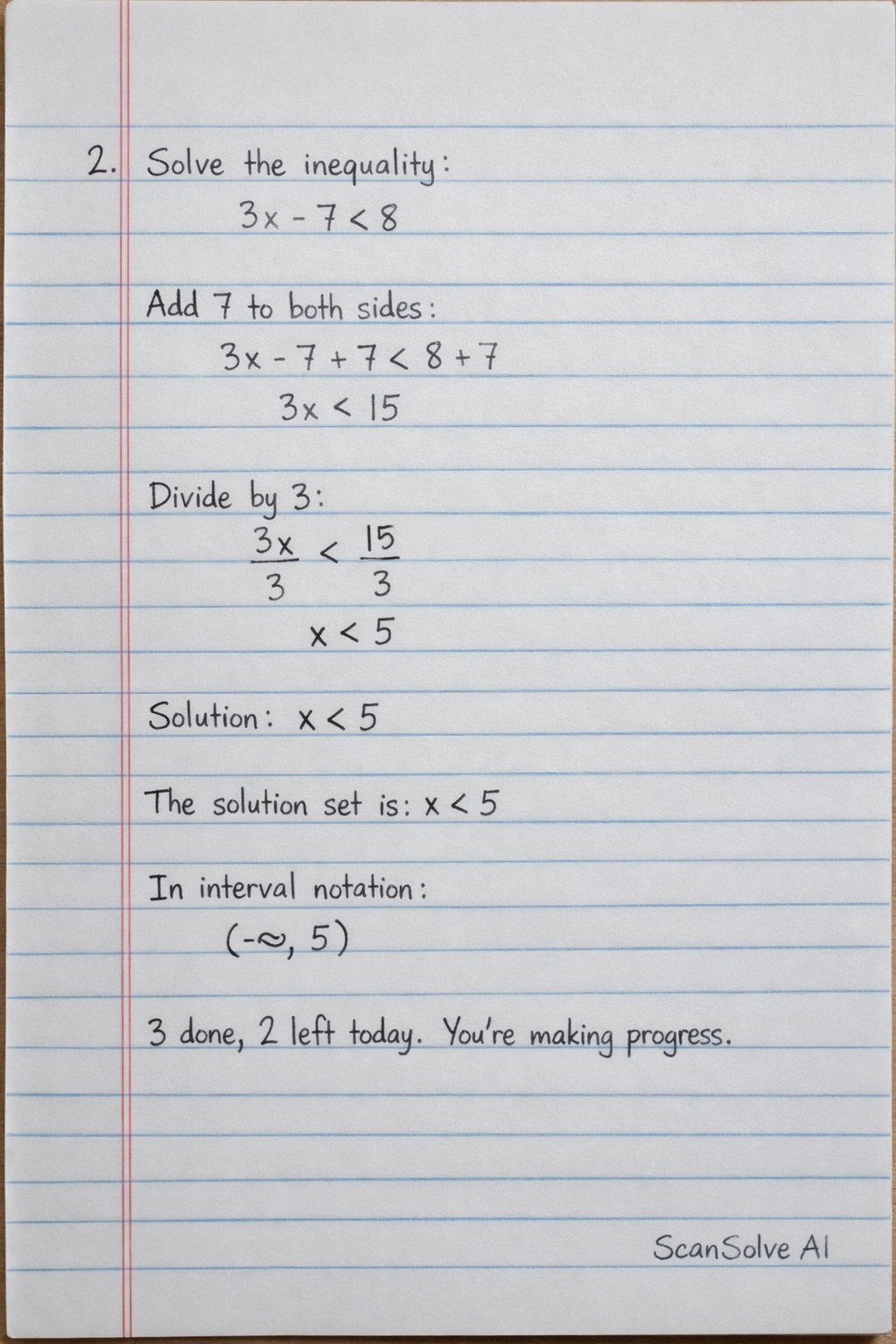 Handwritten step-by-step solution preview