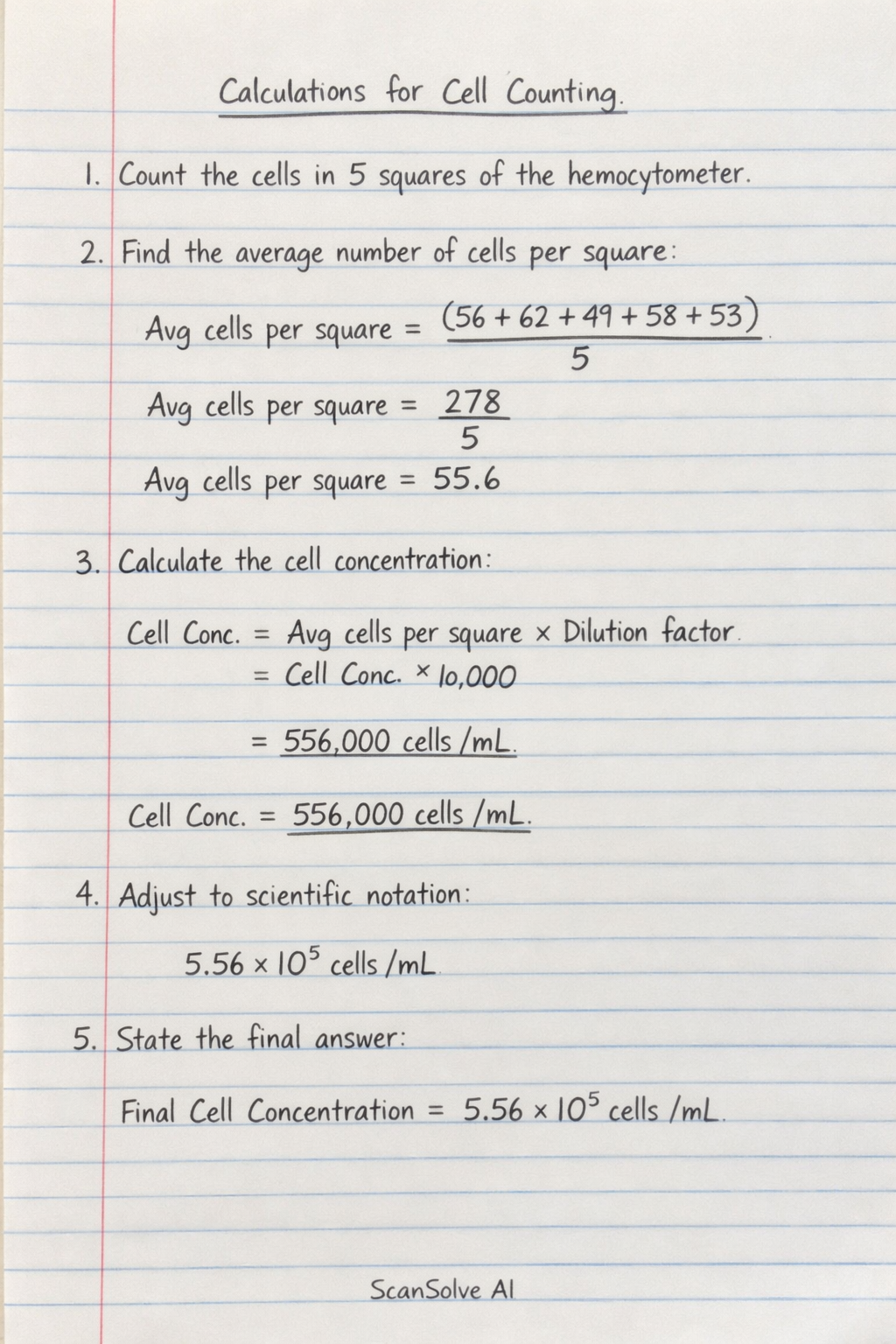 Handwritten step-by-step solution preview